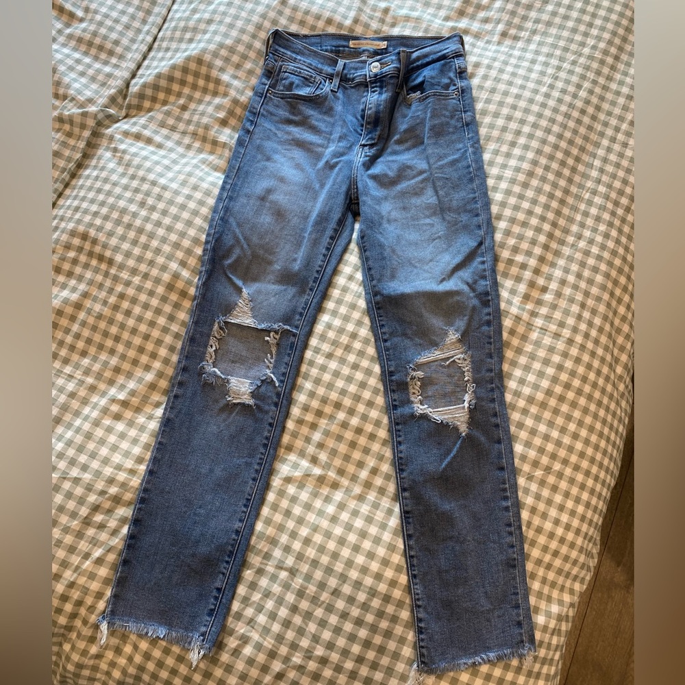 Levi’s High Rise Straight Crop Waist 26